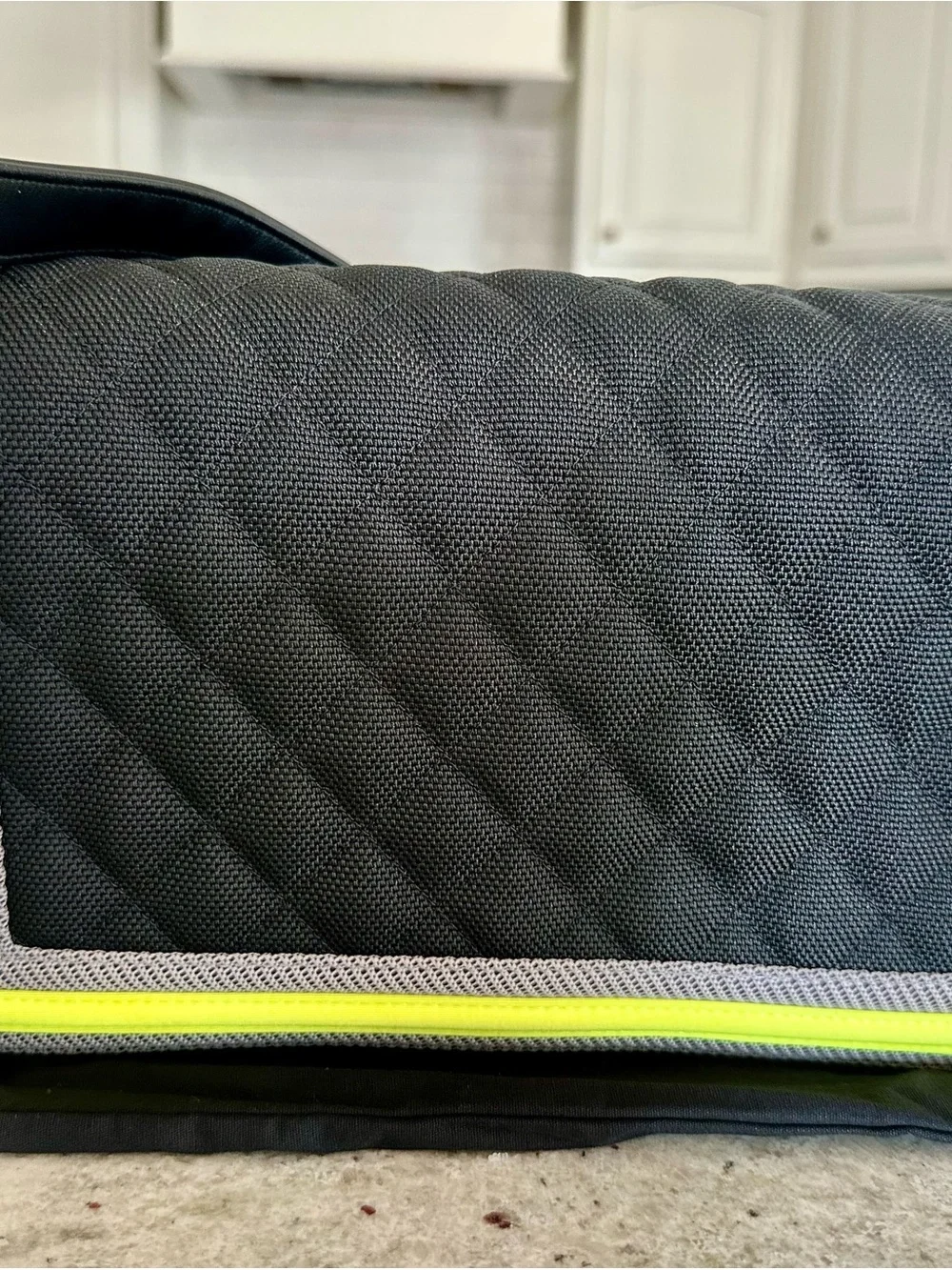 Chanel Fluo Medium Boy Bag - Black Nylon with Neon Yellow/Green Trim (SS16)